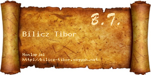 Bilicz Tibor névjegykártya